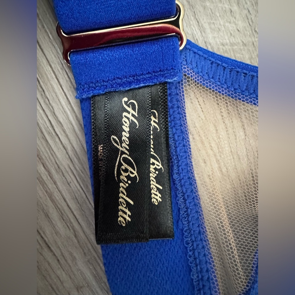 Honey Birdette Blue Lace Bralette - Picture 5 of 9